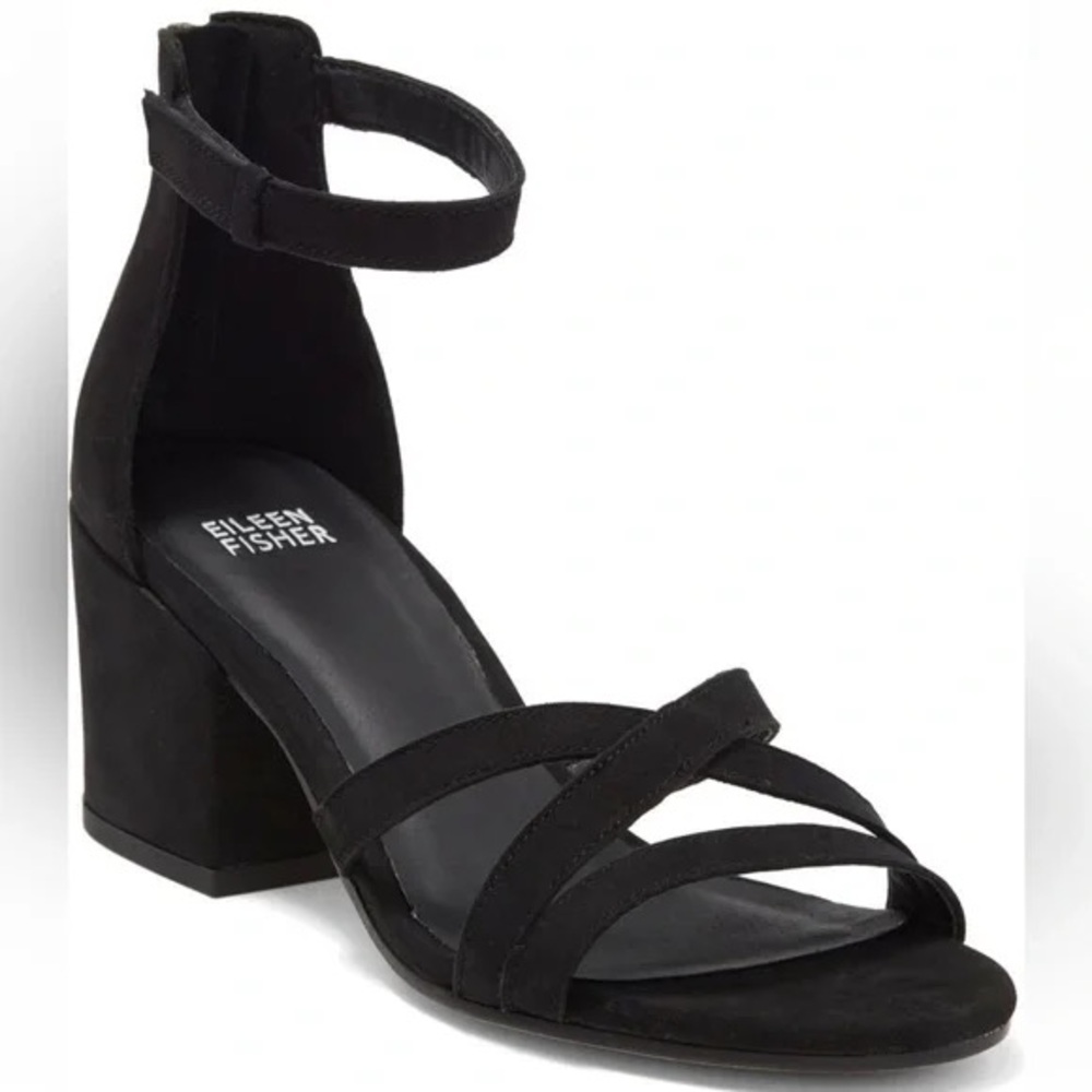 Eileen Fisher Jazzy Black Sandals Size 7 New